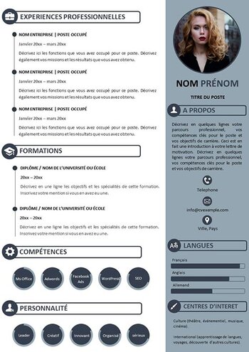 Modèle de CV modifiable