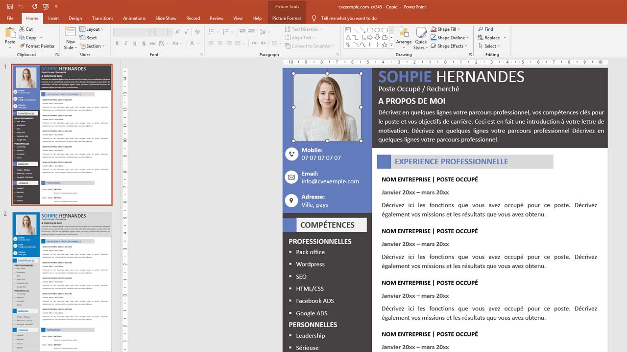 interface de programme PowerPoint