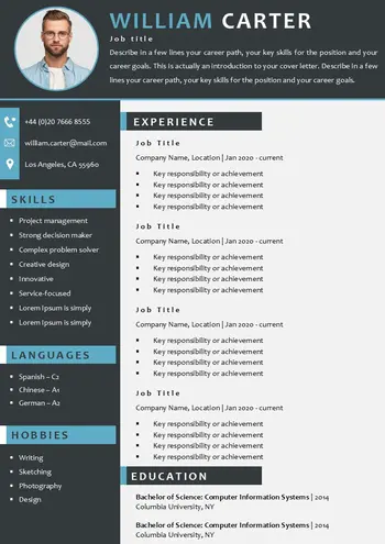 CV Expert en anglais