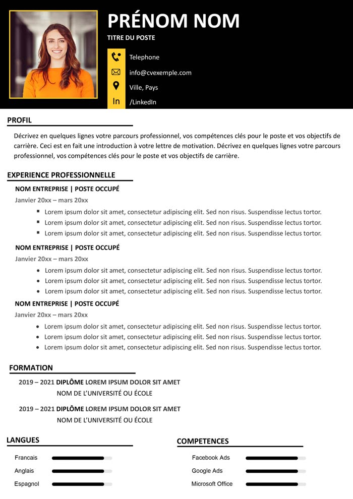 cv-belgique Exemple CV Belgique