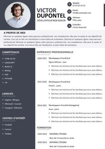 CV Développeur Word à télécharger