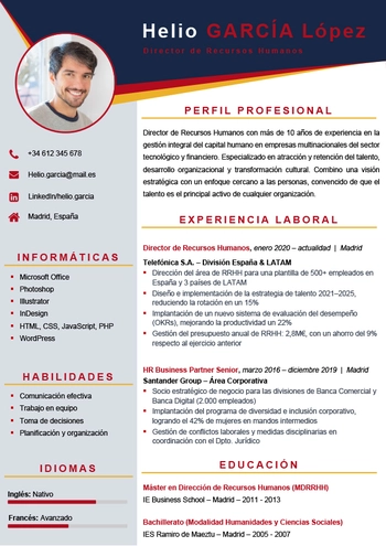 exemple de cv espagnol gratuit