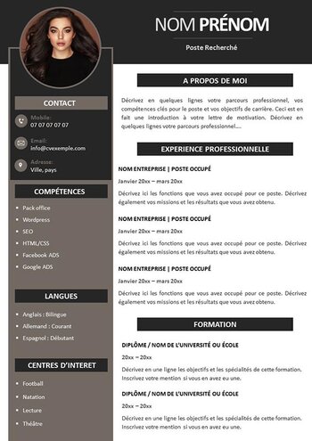 Modèle de CV Extraordinaire