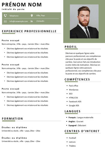 CV Gratuit à Télécharger Word