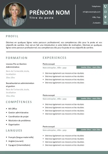 cv innovant gratuit word
