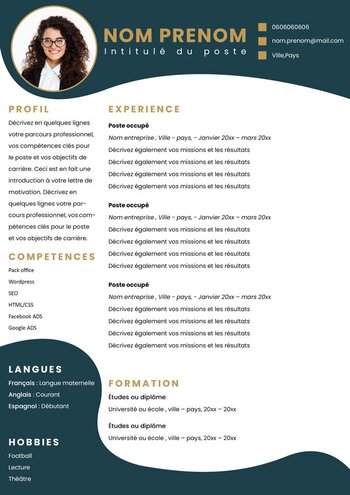 CV Photoshop Gratuit à télécharger
