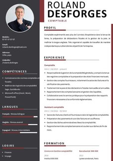 Modèle de CV pour comptable à Télécharger | Cv Gratuit