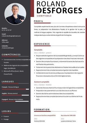 CV Comptable gratuit à télécharger