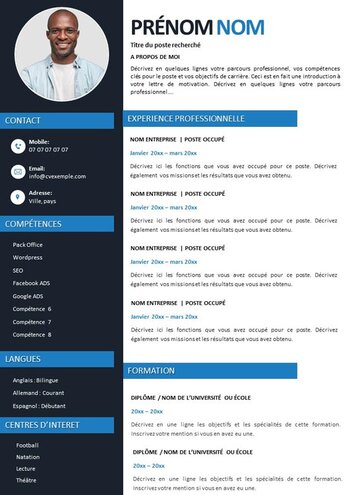 Modèle de CV détaillé