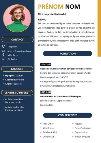 CV Sans Expérience Word