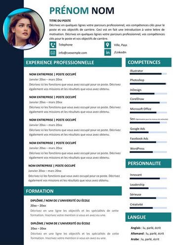 Modèle de CV StartUp