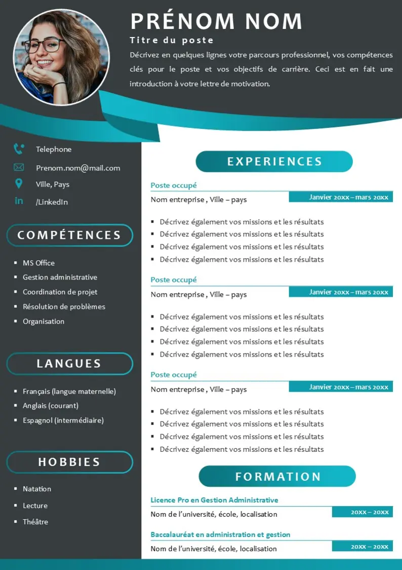design cv gratuit word