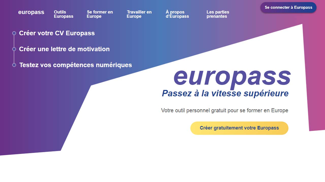 Europass : Union européenne pour créer des CV