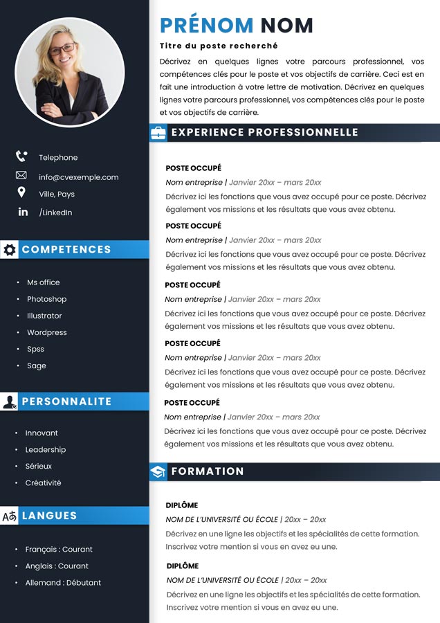 CV Par Comp tences Mod le Gratuit T l charger