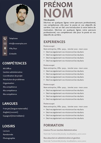 modèle de cv powerpoint