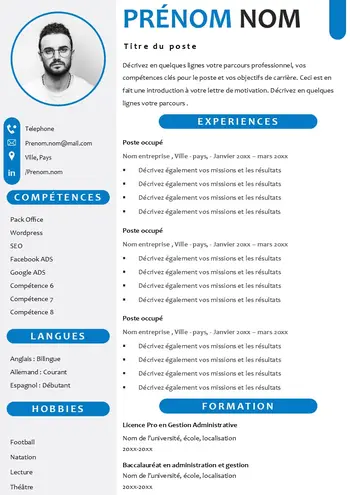 CV Vierge word et powerpoint