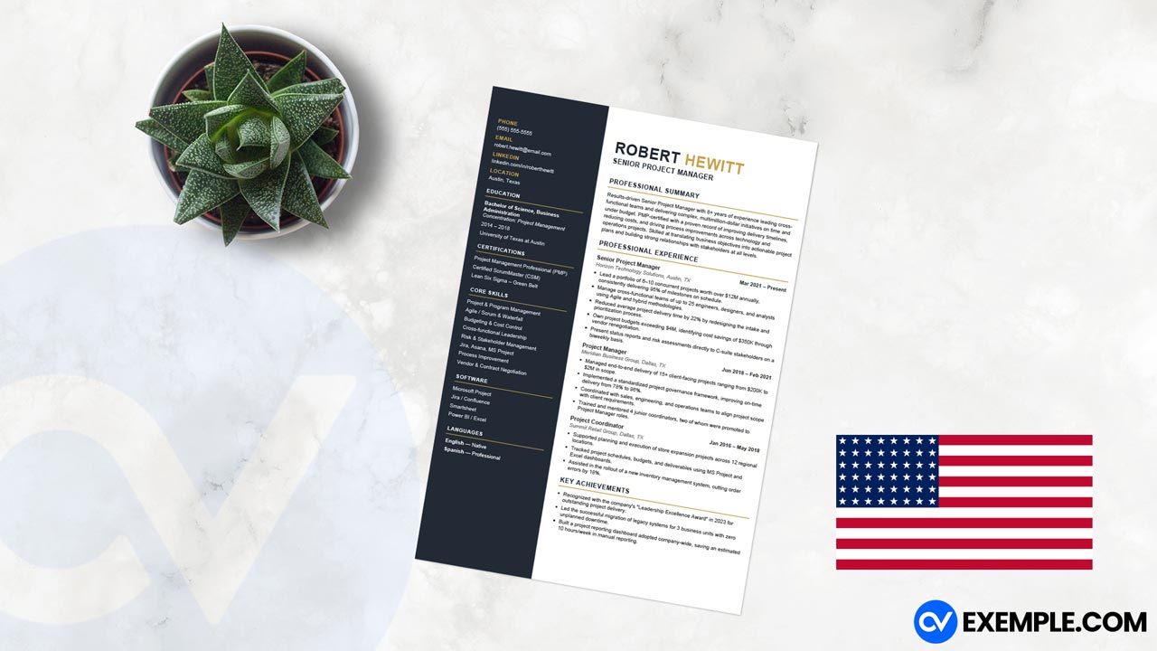 modele-resume-usa