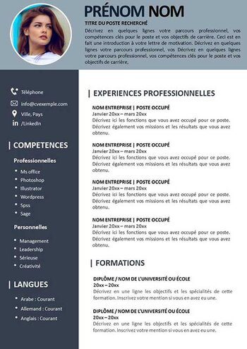 Modèle CV Dynamique