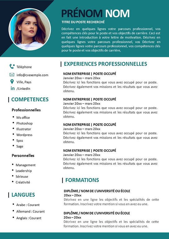 CV Polyvalent Gratuit T l charger 100 Personnalisable