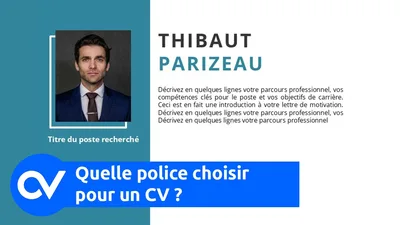 Quelle police choisir pour un CV en 2026